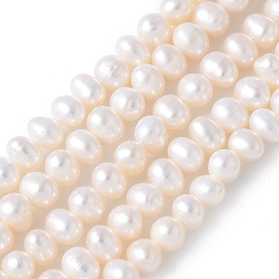 Natural Cultured Freshwater Pearl Beads Strands PEAR-I007-07Q-07A-1