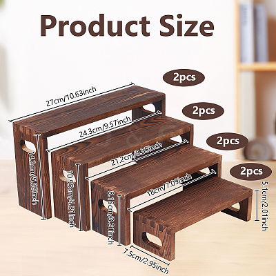 8Pcs 4 Styles Wooden Desktop Storage Rack AJEW-WH0752-435-1