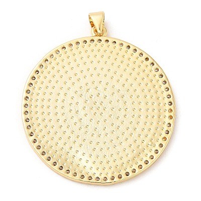Brass with Cubic Zirconia Pendants X-KK-K332-16B-G-1