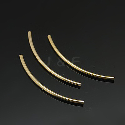 Yellow Gold Filled Curved Tube Beads KK-G150-31-1