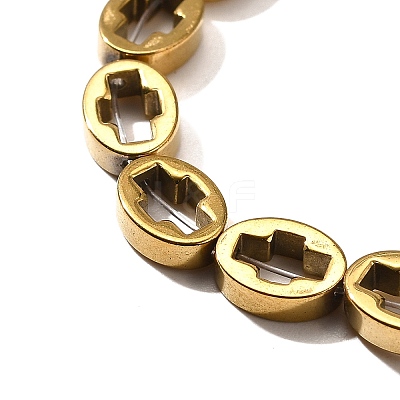 Electroplated Synthetic Non-magnetic Hematite Beads Strands G-L613-Z01-01E-1