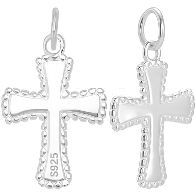 2Pcs 925 Sterling Silver Pendants STER-BBC0008-40-1