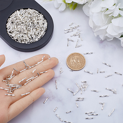 1840Pcs 4 Style Glass Twisted Bugle Beads SEED-CN0001-43B-1