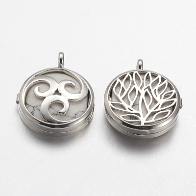 Synthetic Howlite Pendants X-G-G910-I06-1