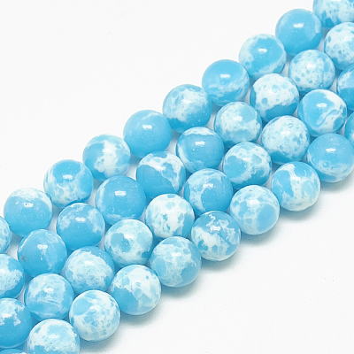 Synthetic Imperial Jasper Beads Strands G-S300-41B-6mm-1