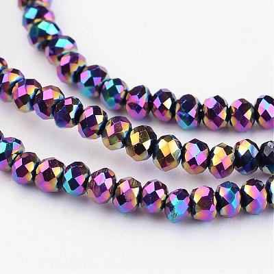 Electroplate Glass Bead Strands EGLA-G014-2mm-FP10-1