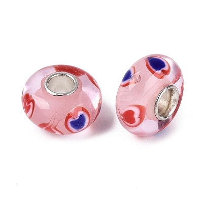 Handmade Lampwork & Brass Core European Beads LS-LAMP-N044-05S-01-1