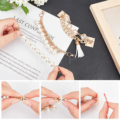 3Pcs 3 Styles Alloy Chain for DIY Keychains MOBA-AR0001-01-1