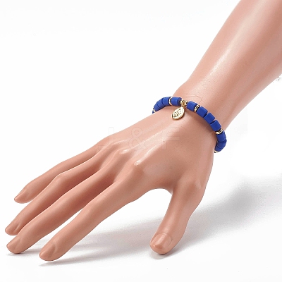 Handmade Polymer Clay Beads Stretch Bracelets BJEW-JB06551-1