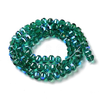 Transparent Electroplate Glass Beads Strands GLAA-Q099-C01-09-1-1