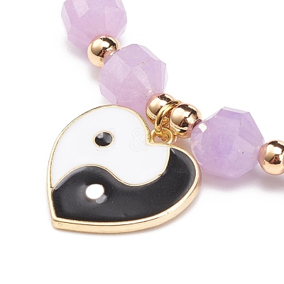 Natural Lavender Amethyst Stretch Bracelet BJEW-JB08525-05-1