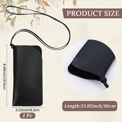 Rectangle PU Leather Eyelasses Case AJEW-WH20130-58B-1