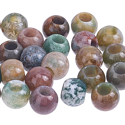 25Pcs Natural Indian Agate European Beads G-HY0002-08-1