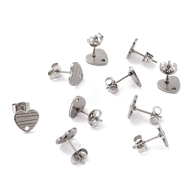 Non-Tarnish 304 Stainless Steel Stud Earring Findings STAS-I183-03A-P-1