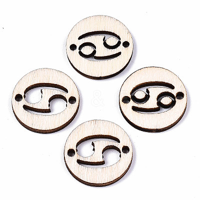 Unfinished Natural Poplar Wood Links Connectors WOOD-S045-139A-03-1