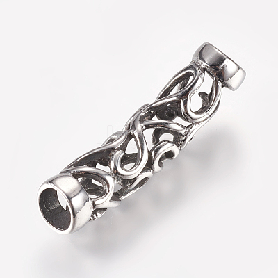 304 Stainless Steel Hollow Tube Beads STAS-I070-06AS-1