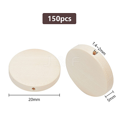 150Pcs Wooden Beads WOOD-DR0001-02A-1