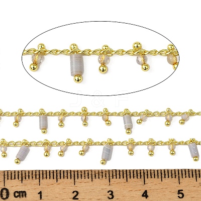 Handmade Brass Column Link Chains CHC-L053-12G-03-1