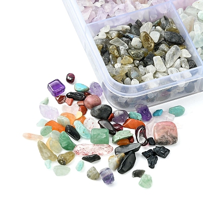 305G 15 Styles Natural Mixed Gemstone Chip Beads G-FS0005-63-1