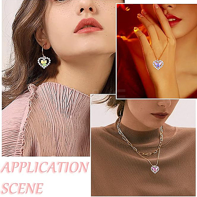 20Pcs 5 Styles Platinum Alloy Glass Pendants FIND-YW0007-61-1