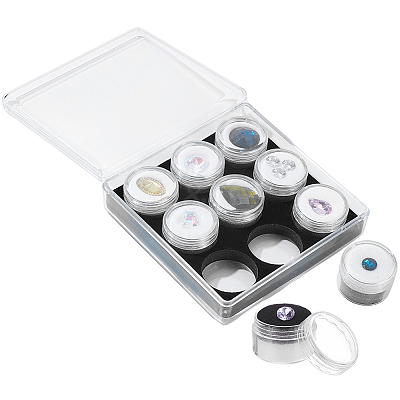 9Pcs Column Plastic Containers for Diamond CON-WH0095-133B-1