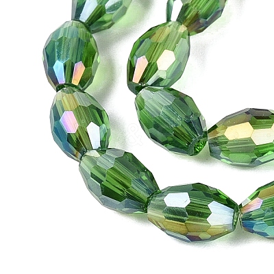 Electroplate Transparent Glass Beads Strands GL-N002-01A-A10-1