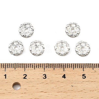 Brass Rhinestone Spacer Beads RSB06C14-1