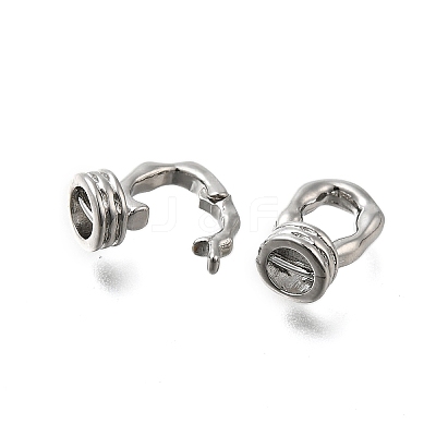 Brass Fold Over Clasps KK-Q048-06P-1