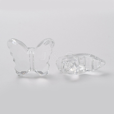 Transparent Acrylic Beads PL404Y-6-1