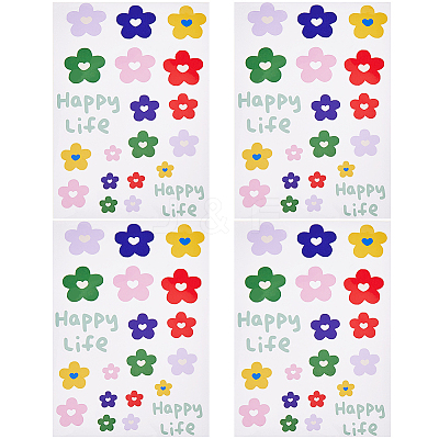 PVC Self Adhesive Flower Car Sticker DIY-WH0453-57D-1