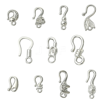 11Pcs 11 Styles 304 Stainless Steel Hook Clasps STAS-CJ0003-39P-1