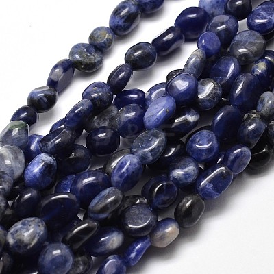 Natural Sodalite Nuggets Beads Strands G-J335-33-1