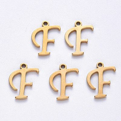 PVD Vacuum Plating 201 Stainless Steel Charms STAS-R105-F-G-1