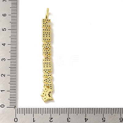 Brass Micro Pave Cubic Zirconia Pendants KK-Z042-19G-03-1
