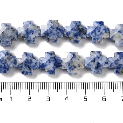 Natural Blue Spot Jasper Beads Strands G-K357-C03-01-1