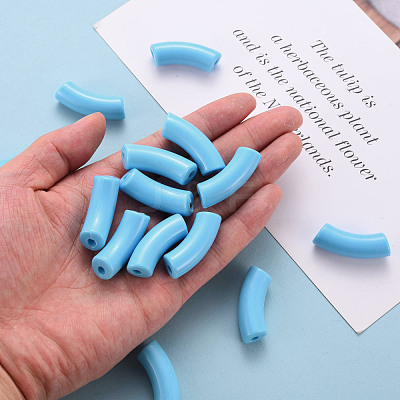 Opaque Acrylic Beads MACR-S372-001B-S012-1
