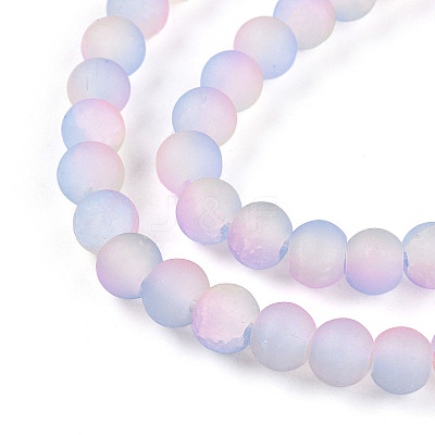 Crackle Glass Beads LS-X1-GLAA-N009-6mm-04-1