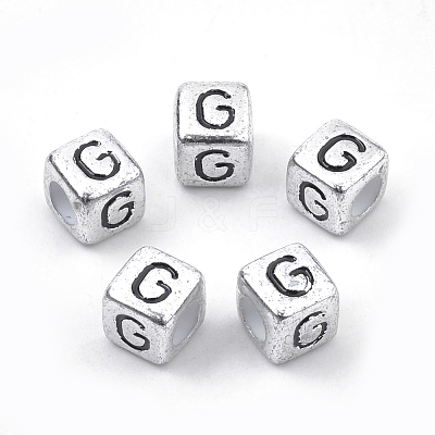 Plated Acrylic Beads X1-PB43C9308-G-01-1