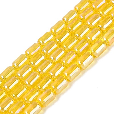 Electroplate Transparent Glass Beads Strands LS-EGLA-Q132-03A-A03-1
