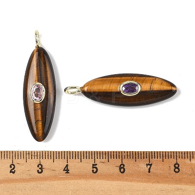 Natural Tiger Eye Pendants G-D357-01C-1