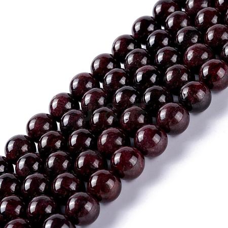 Round Natural Garnet Beads Strands G-D751-10mm-1