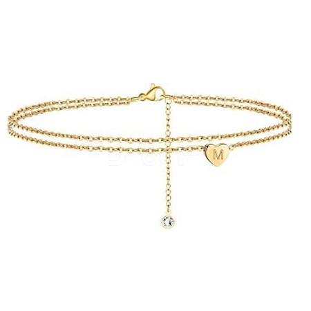 Heart Brass with Crystal Rhinestone Anklets FS-WGC43DA-04-1