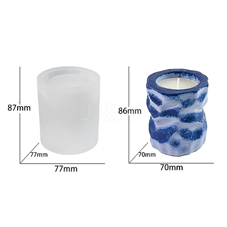 Food Grade Irregular Column DIY Silicone Candle Molds PW-WG83295-01-1