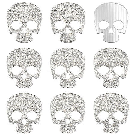 10Pcs Alloy Rhinestone Cabochons FIND-PH0038-53B-1