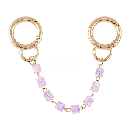 Glass Link Bag Extender Chains HJEW-YW00101-07-1