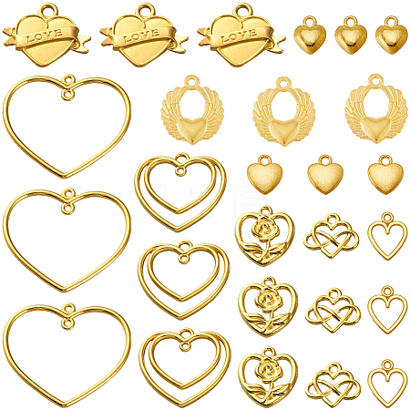 72Pcs 9 Styles Alloy Pendants FIND-SC0015-82-1