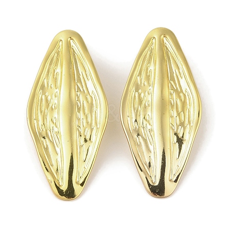 Leaf Brass Stud Earrings for Women EJEW-Q389-04G-1