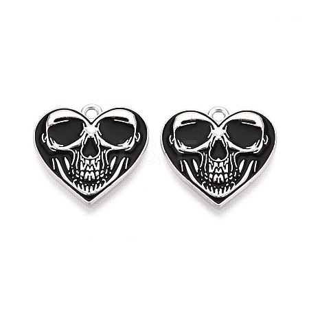 Halloween Theme Alloy and Enamel Pendants ENAM-T021-30G-01-1