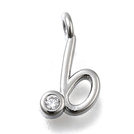 Brass Micro Pave Cubic Zirconia Pendants KK-B132-12P-B-1