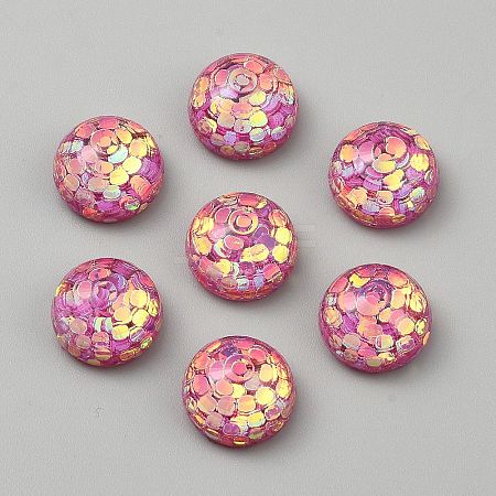 Transparent Resin Cabochons RESI-WH0038-47A-1